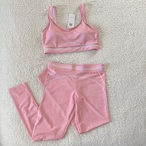 BNWT alo yoga pink workout set